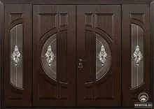 Тамбурная дверь с боковой и верхней вставкой-53